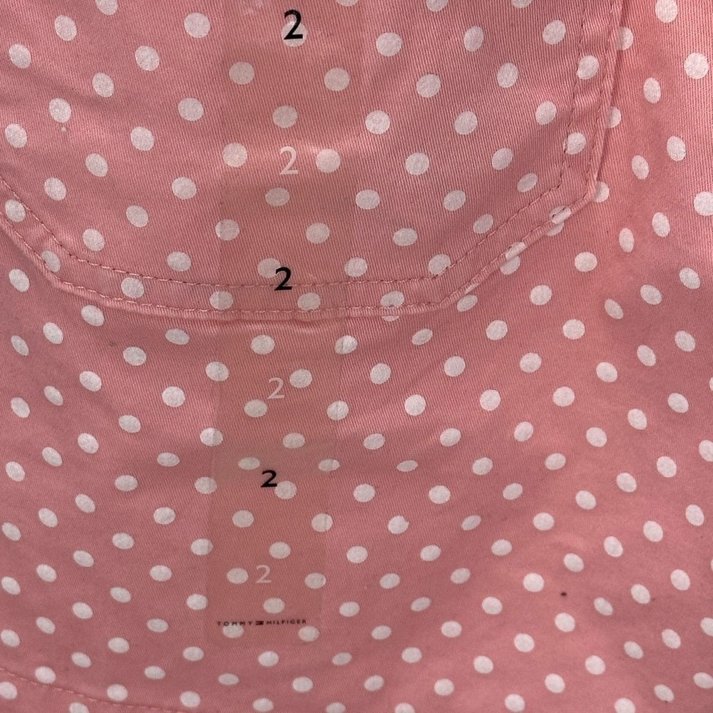 Tommy Hilfiger Pink Polka Dot Faux Wrap Hollywood Shorts - Pink White - size 2 - Picture 9 of 12